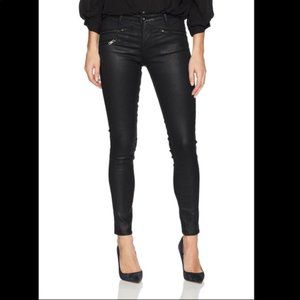 AG Adriano Goldschmied Moto-Style Leggings, Black Slick
